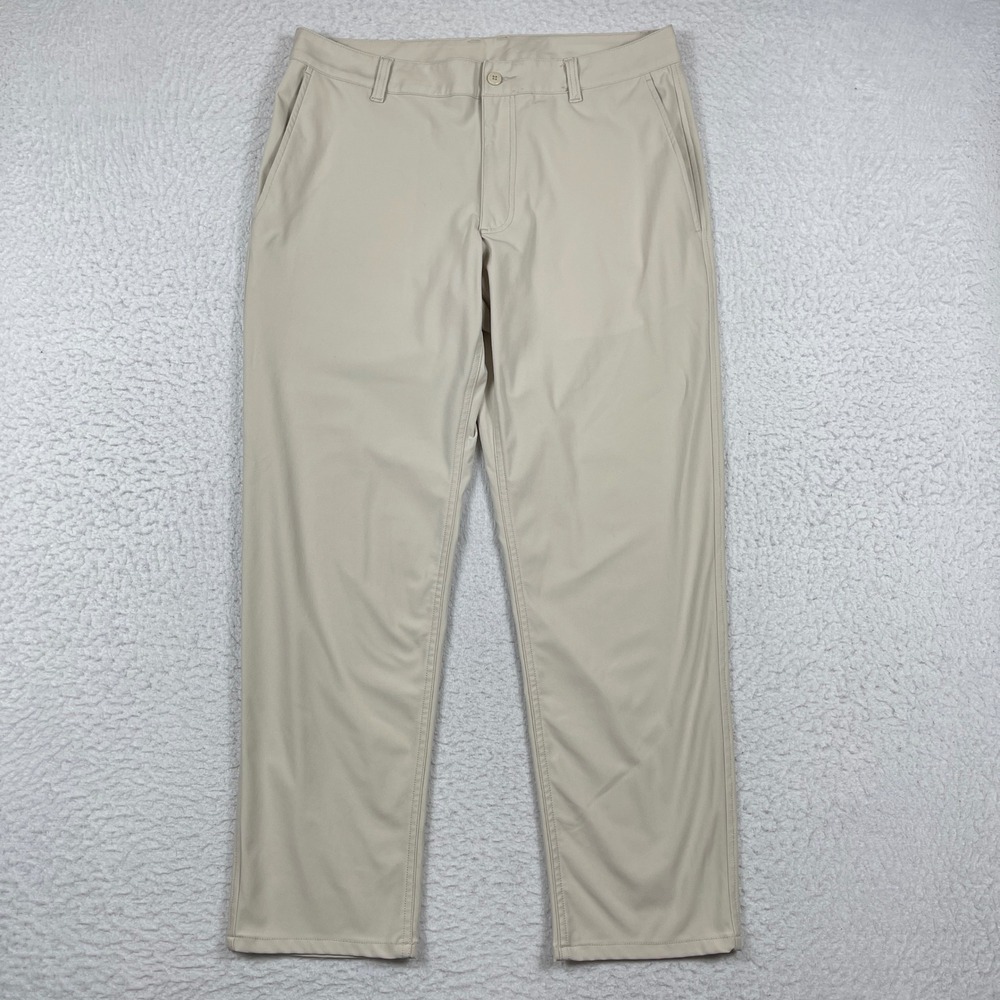 FootJoy Golf Pants Mens 32x30 Beige Performance Polyester Trousers Travel